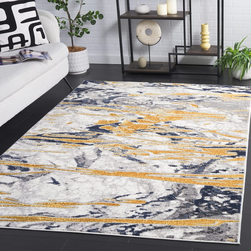SAFAVIEH Amelia Valdina Modern & Contemporary Rug - 8' x 10' - Ivory/Gold