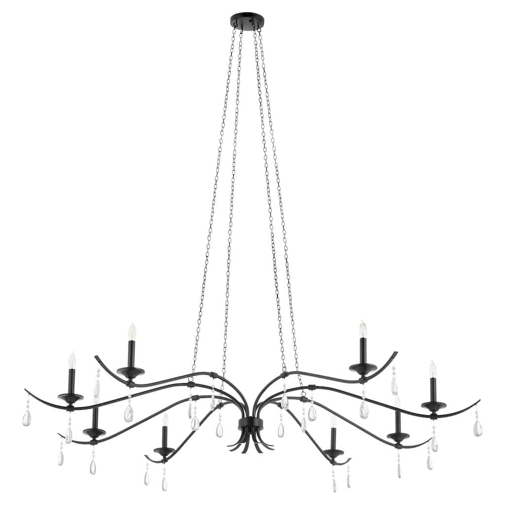 Quorum International 602-8 Lorelei 8 Light 64" Wide Crystal Candle