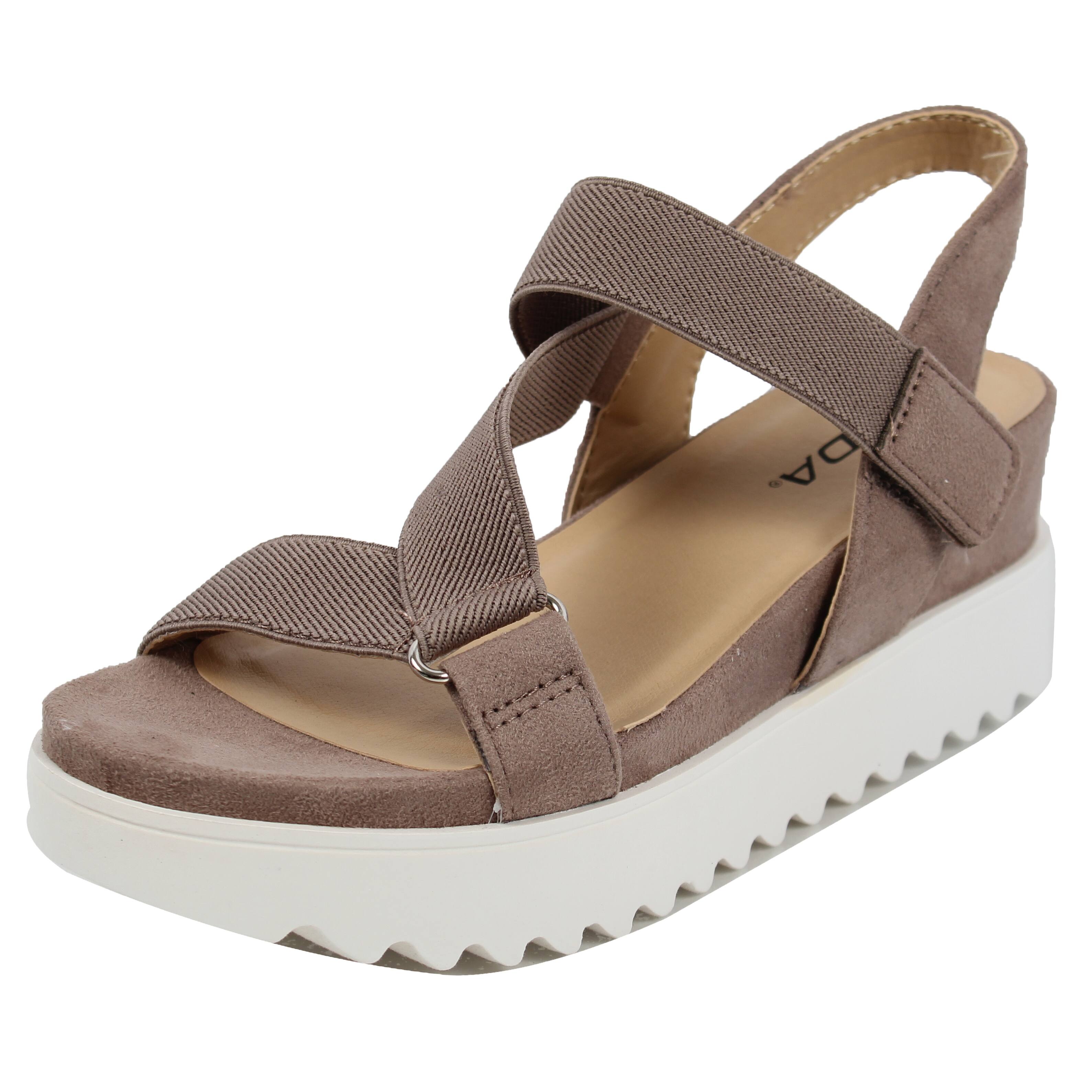 soda women's open toe strappy espadrille flatform sandal