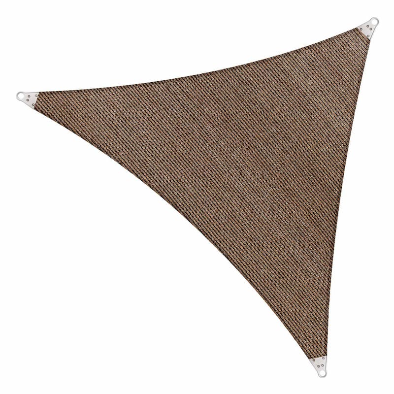 ColourTreeUSA Triangle Sun Shade Sail Reinforced Super Ring HDPE Mesh Fabric Screen Canopy UV Block 260 GSM