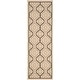 preview thumbnail 38 of 52, SAFAVIEH Courtyard Annmarie Indoor/ Outdoor Waterproof Patio Backyard Rug 2'3" x 10' Runner - Beige/Black