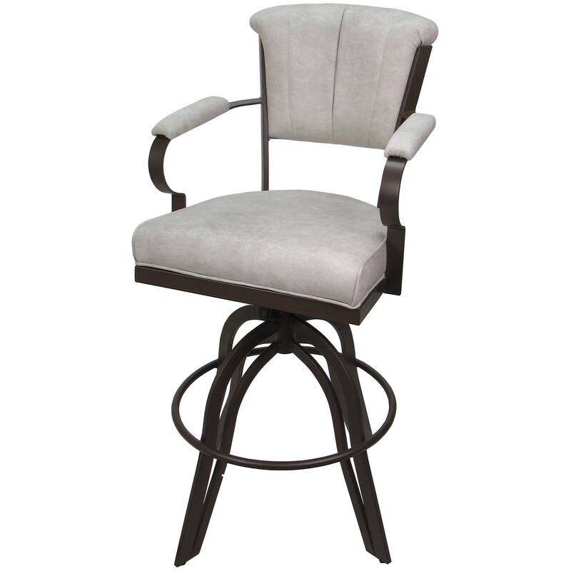 Miami Counter 26" or Bar 30" Metal Bar Stool on A Base - Outlier Stucco - Brown - Counter Height