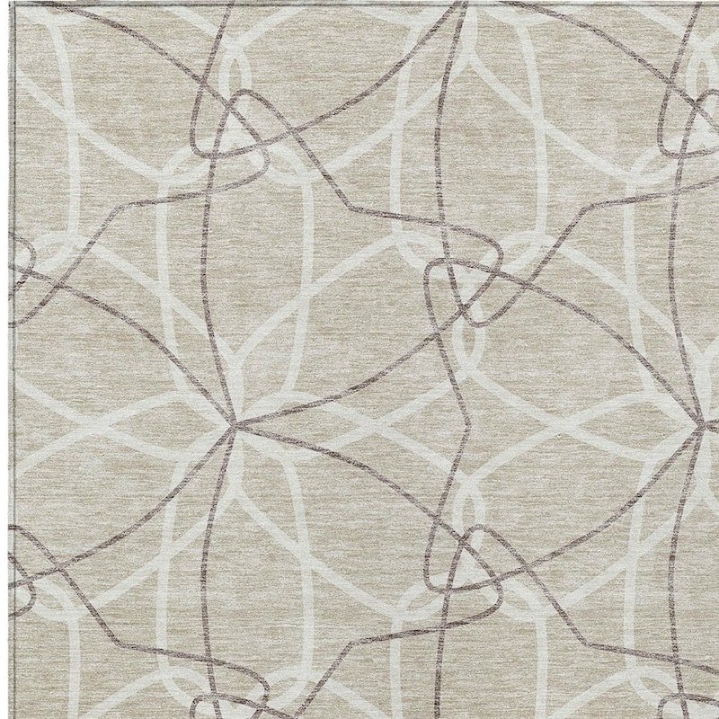 HomeRoots Geometric Modern Rectangle Outdoor Rug