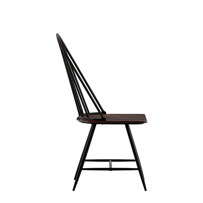 Belita Two-Tone Metal and Wood Spindle Back Dining Chairs (Set of 4) by iNSPIRE Q Modern