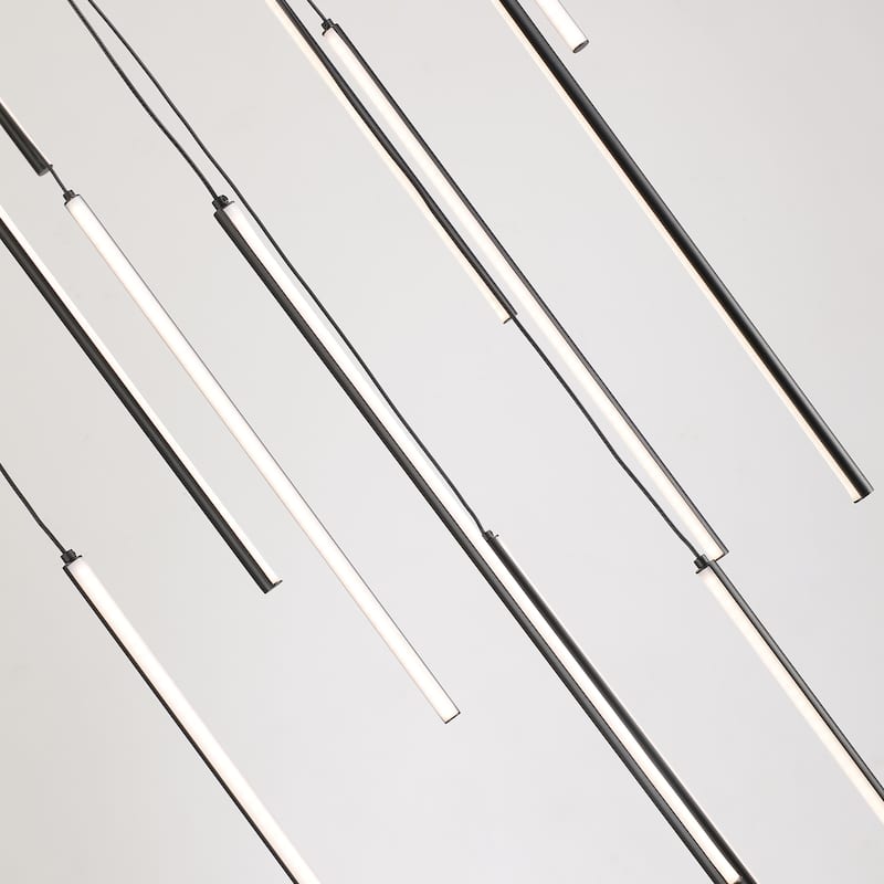Contemporary Touch LED Drop Integrated Stairway Lighting Chandelier
