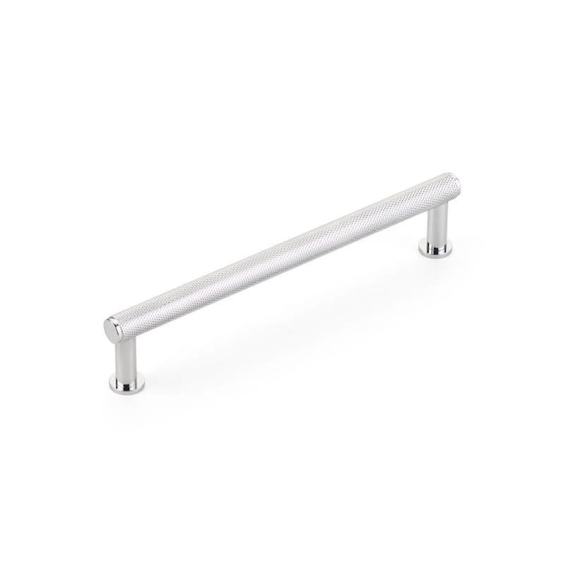 Schaub and Company Pub House 6" Center to Center Knurled Handle Solid - Polished Chrome