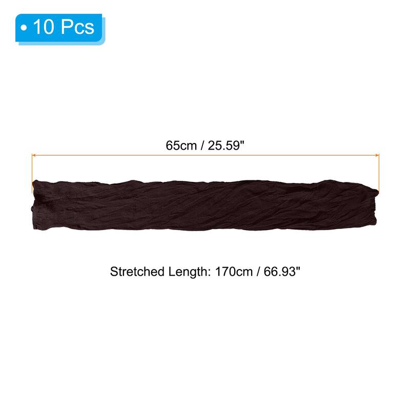 10Pcs Nylon Stockings Flower Fabric 26" for DIY Mesh Flowers Making - Dark Brown