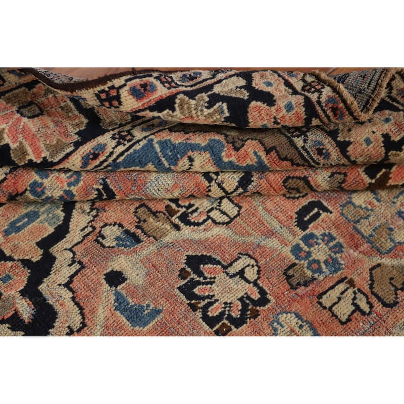 Floral Mahal Persian Antique Area Rug Handmade Wool Carpet - 4'1"x 6'5"