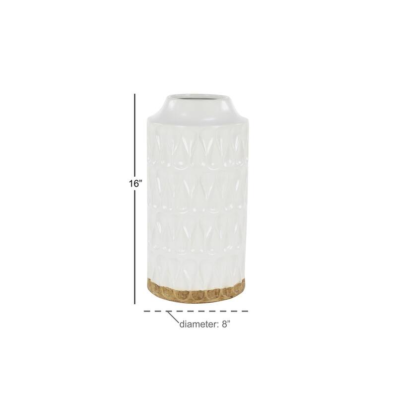 White Porcelain Contemporary Vase