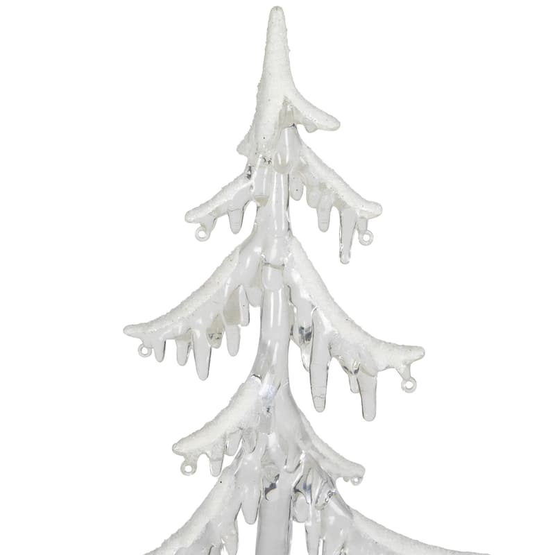 LED Lighted Acrylic Icicle Tree Christmas Decoration - 18"