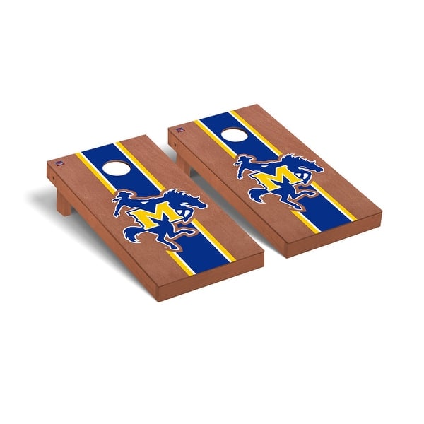 slide 2 of 5, McNeese State Cowboys Rosewood Cornhole Board Set