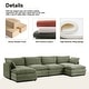 preview thumbnail 39 of 153, Corduroy Sectional Sofa with Removable Ottomans & Ultra-soft Cushions for Living Room & Bedroom
