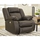 preview thumbnail 1 of 4, Signature Design by Ashley Denoron Chocolate Power Rocker Recliner