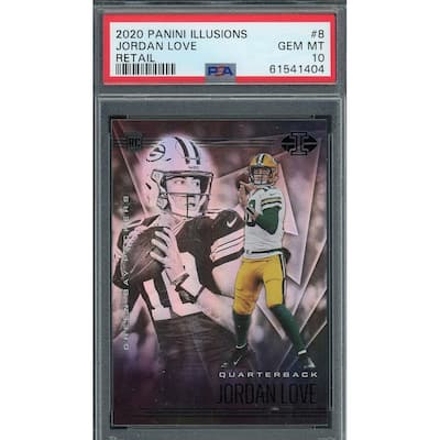 Jordan Love 2020 Panini Illusions Retail Football Rookie Card #8 Graded PSA 10 - 8'6" x 11'6"