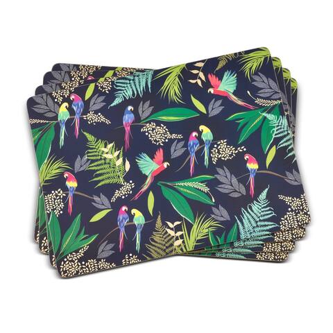 Sara Miller London for Pimpernel Parrot Placemats Set of 4 - 15.7 Inch x 11.7 Inch
