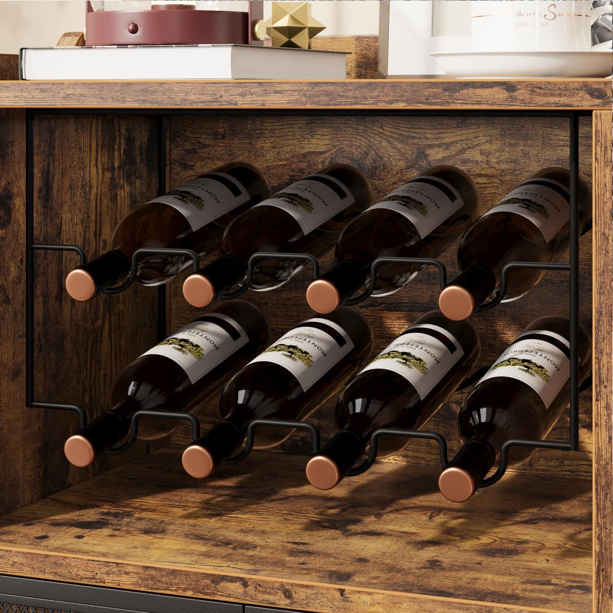 Industrial Liquor Coffee Bar Cabinet with Wine Rack Storage and Mesh Doors On Sale Bed Bath Beyond 39885125