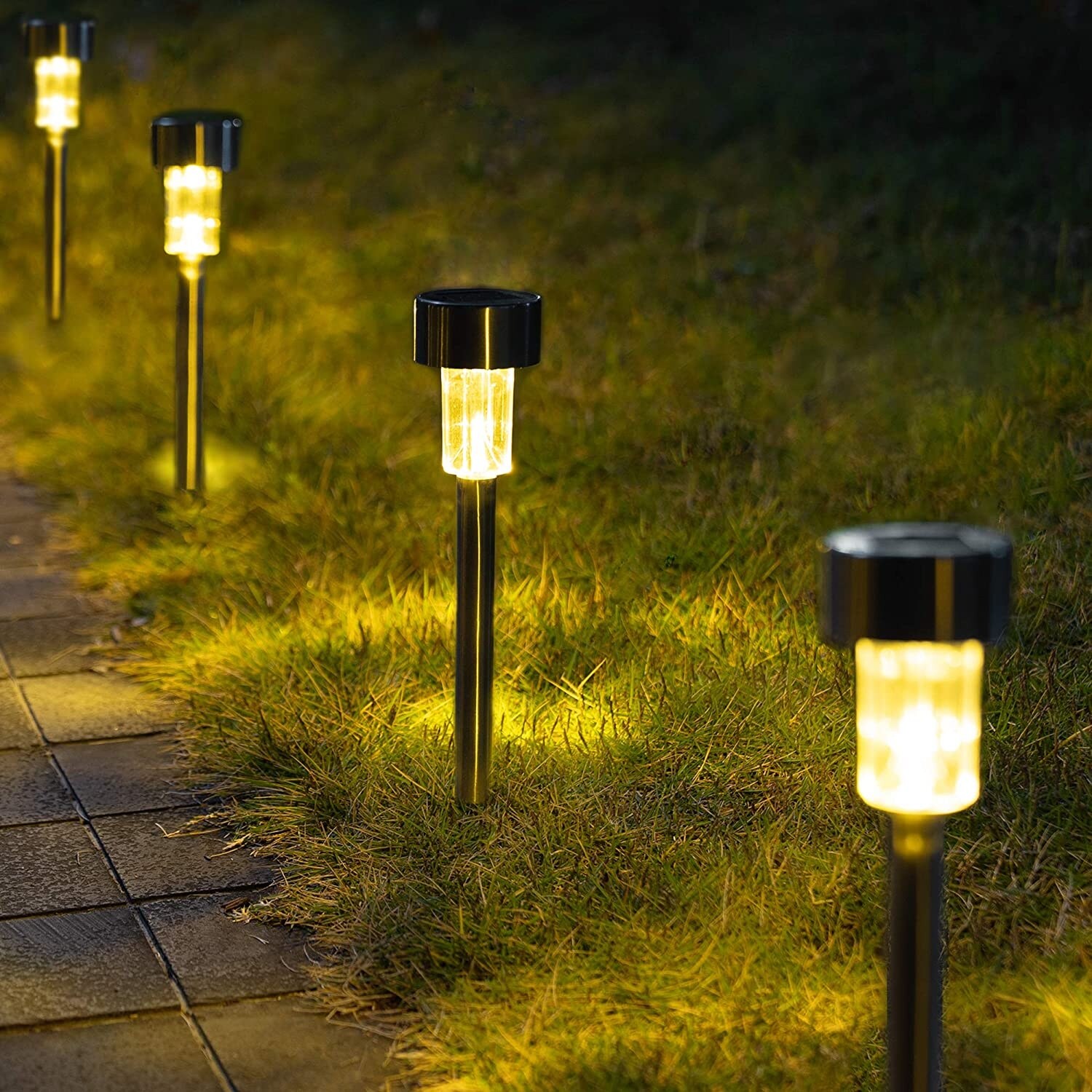 Outdoor Solar Lights, Stainless Steel Led Landscape Lighting