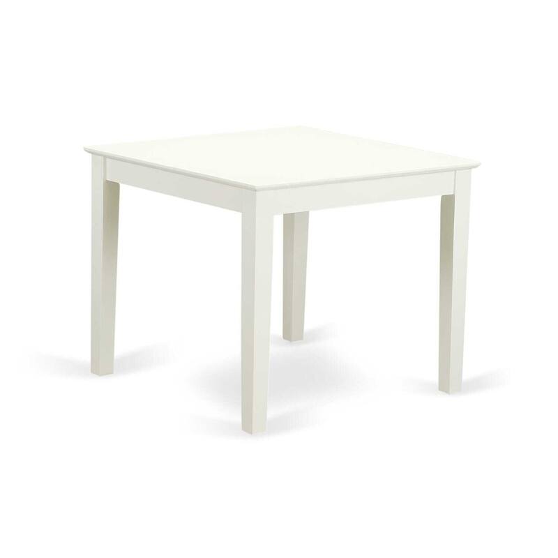 HomeStock 3-Piece Linen White Finish Rectangular Solid Wood Top Dining Table Set