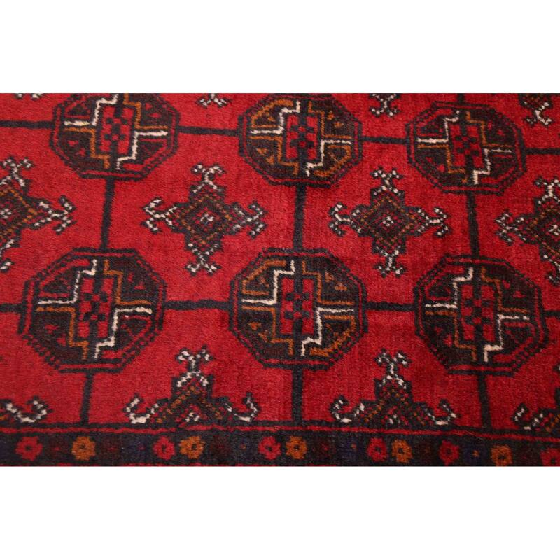 ECARPETGALLERY Hand-knotted Teimani Red Wool Rug - 3'7 x 6'2