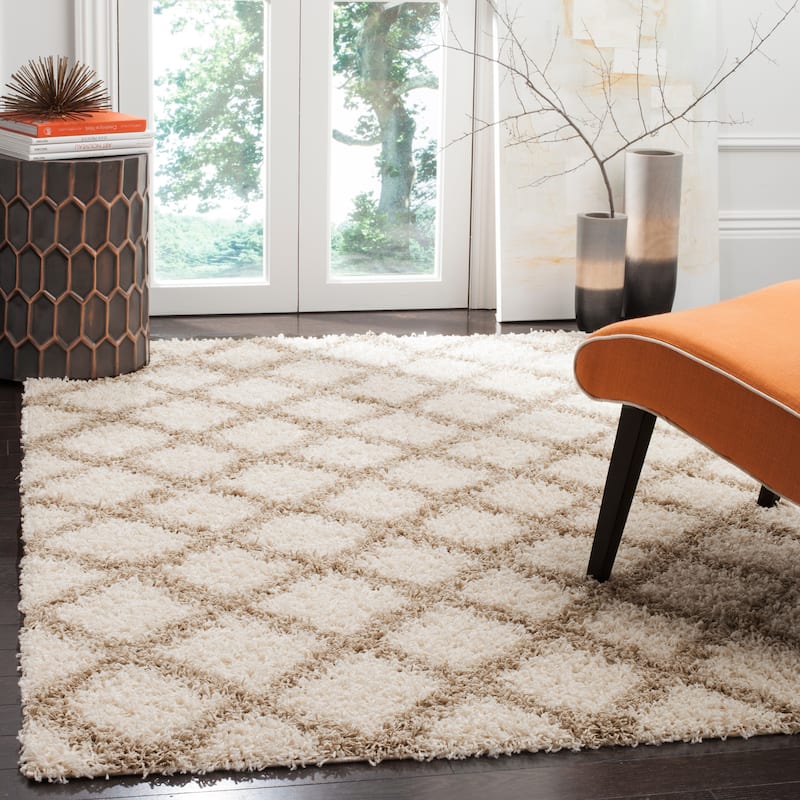 SAFAVIEH Dallas Shag Trellis 1.5-inch Thick Rug