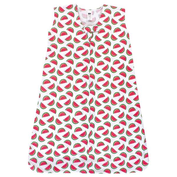 slide 1 of 1, Hudson Baby Infant Girl Cotton Sleeveless Wearable Sleeping Bag, Sack, Blanket, Watermelon 0-6 Months - Watermelon