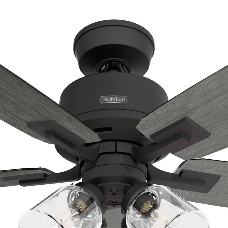 Hunter Gatlinburg Ceiling Fan w/ LED Light Kit, Handheld Remote - Transitional- EASY INSTALLATION
