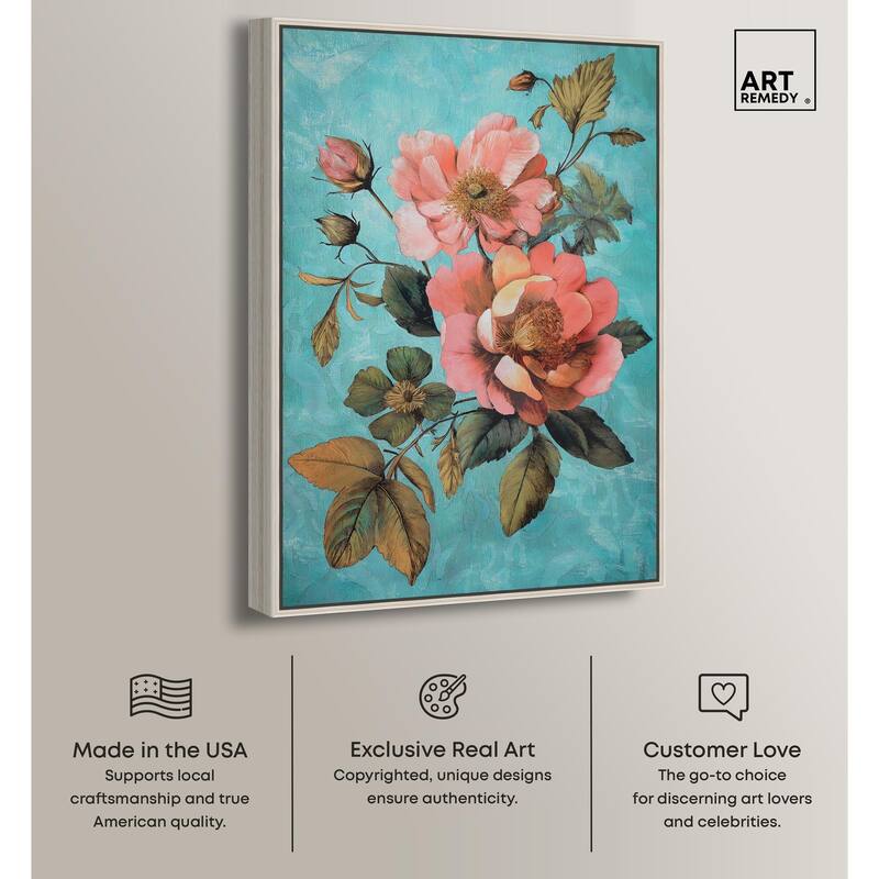 Floral Azure Ascent I Canvas by Art Remedy