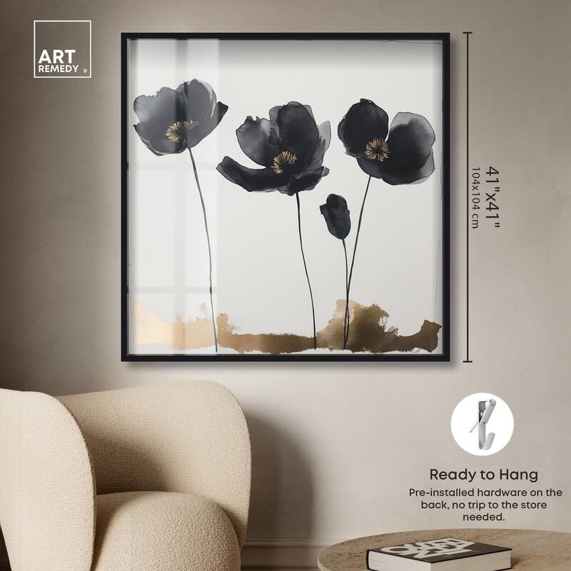 Nocturnal Flowers I Shadowbox by Art Remedy