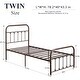 preview thumbnail 16 of 20, VECELO Modern Metal Platform Kids Bed Frame,Twin Size Bed Set of 2