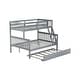 preview thumbnail 17 of 55, Detachable Rubber Wood Twin Over Full Bunk Bed with Trundle