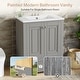 preview thumbnail 21 of 33, 24 Inch Solid Rubberwood Bathroom Vanity with Integrated Ceramic Sink & Soft-Close Hinges - 24"