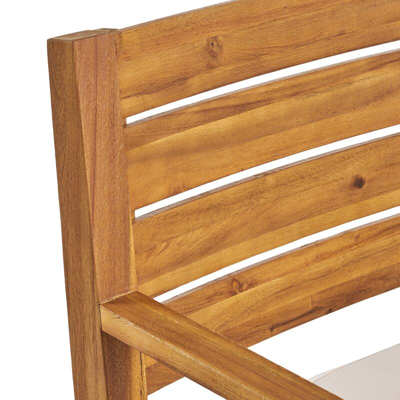 Nestor Outdoor 6-Seater Rectangle Acacia Wood Dining Set with Bench by Christopher Knight Home