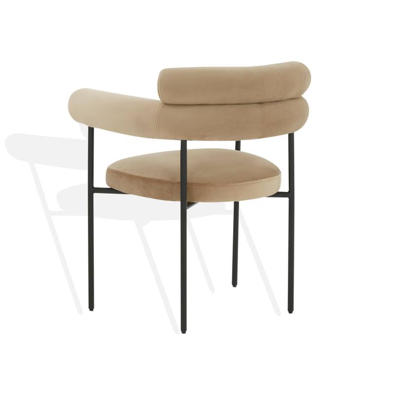 SAFAVIEH Couture Frouwe Curved Back Dining Chair (Fully Assembled) - 26Wx21Dx30H