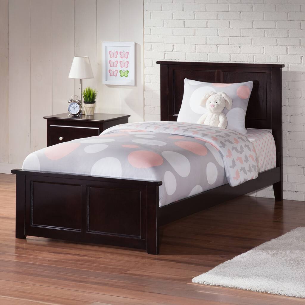 Madison Twin Foundation Bed with Matching Footboard in Espresso