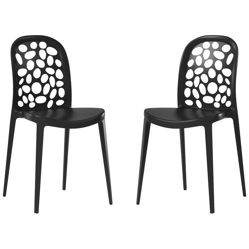 Frond and Form Outdoor Stacking Dining Side Chair (Set of 2)