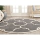 preview thumbnail 58 of 112, SAFAVIEH Handmade Chatham Vicie Modern Wool Rug 4' Round - Dark Grey/Ivory - Round