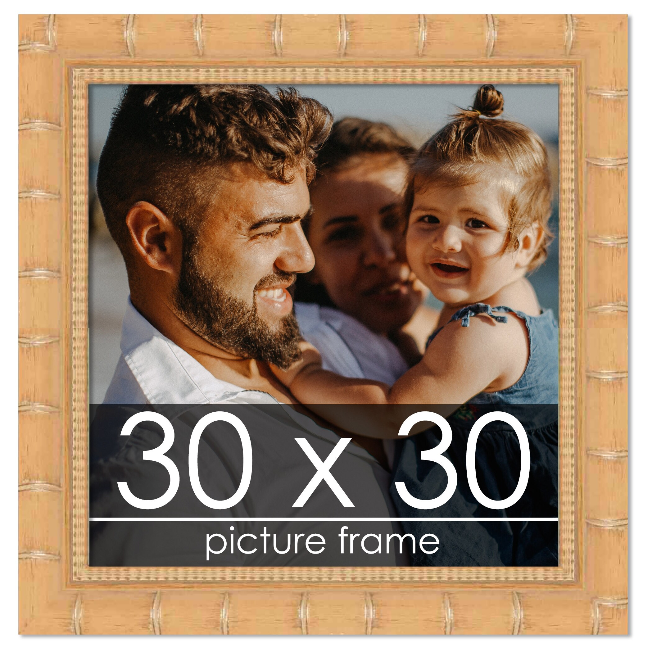 Poster Palooza 30x30 Contemporary Black Wood Picture Square Frame - Picture  Frame Includes UV Acrylic, Foam Board Backing, & Hanging Hardware!