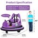preview thumbnail 10 of 22, 12V Electric Kids Bumper Car w/ Parent Remote Control, LED Lights, Bluetooth Music & Anti-Collision Padding (Ages 1.5-5 Years)