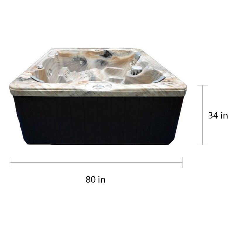 Home and Garden Spas 5-person Hot Tub 51-jet Spa with Ozone System - 80"x80"x34"