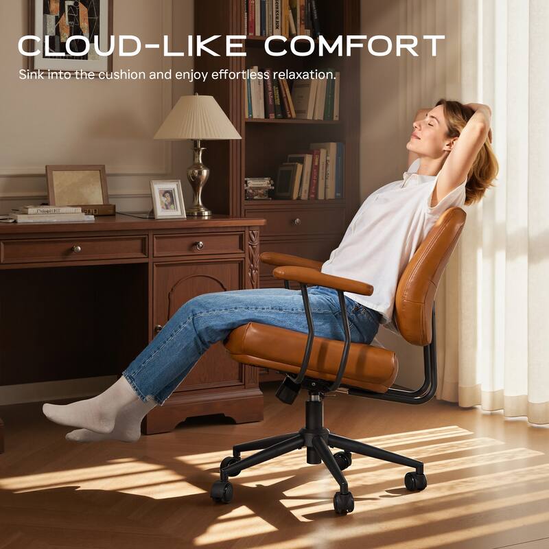 OVIOS Ergonomic PU Office Swivel Chair