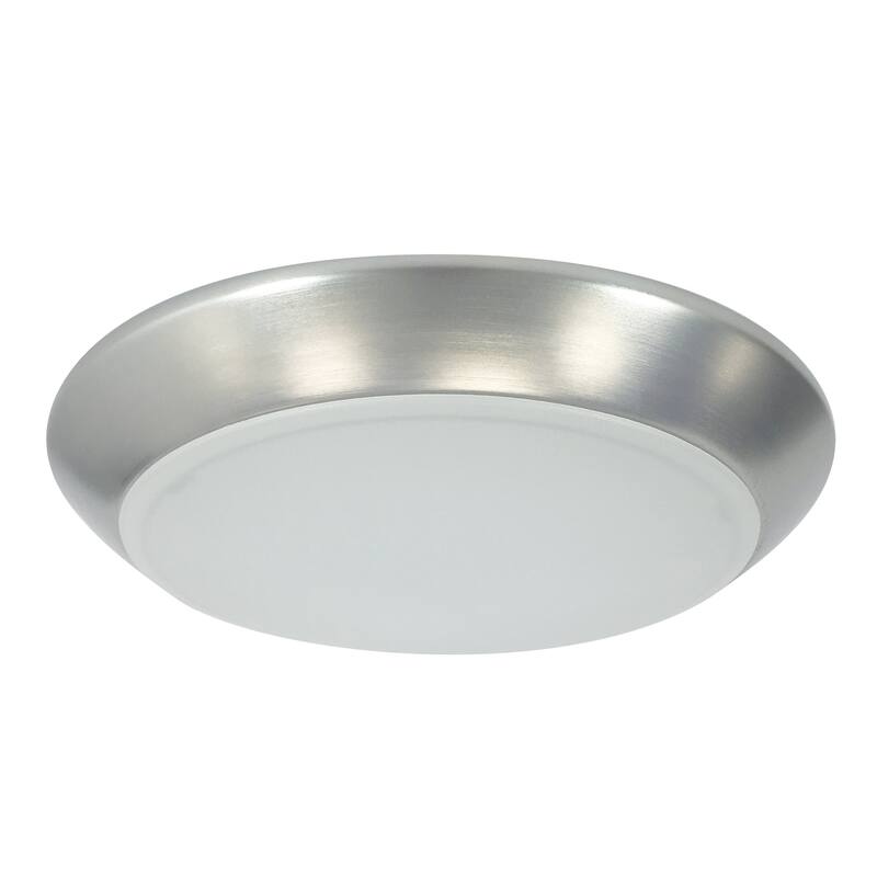 Nora Lighting NLOPAC-R8T2427 Opal 9-1/2" Wide 2700K LED Flush Mount - Natural Metal