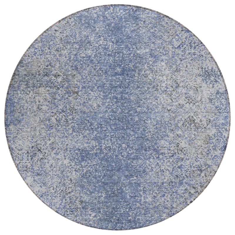 Machine Washable Indoor/ Outdoor Chantille Solid Contemporary Rug