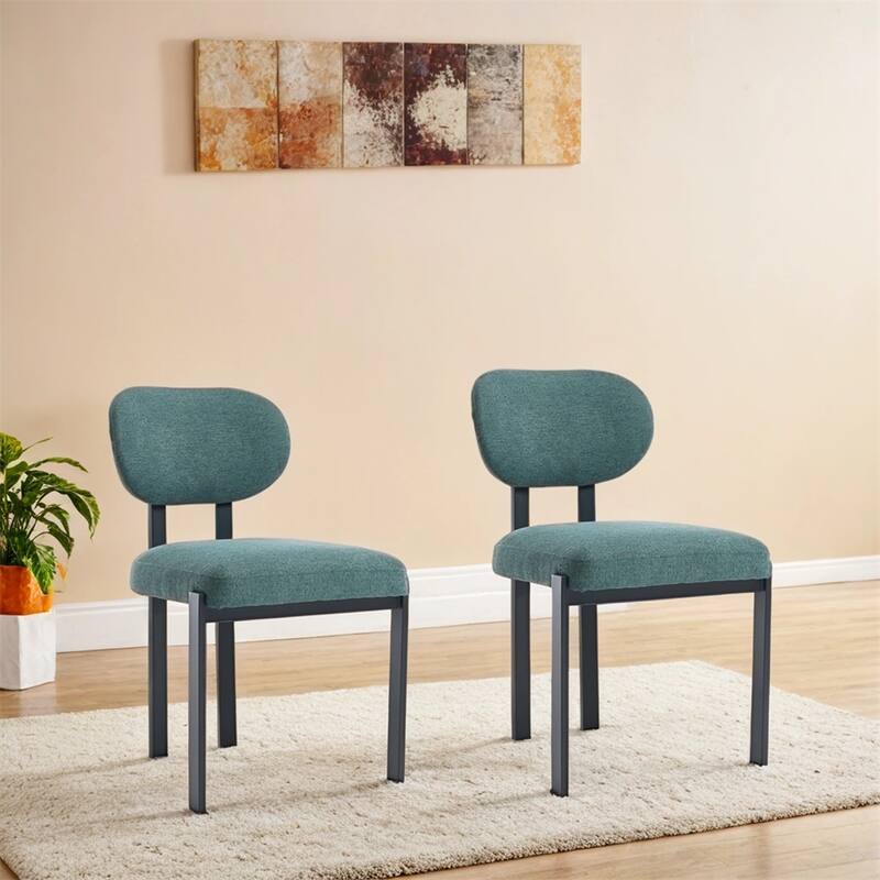 Dining Room Chairs Set of 2,Upholstered Boucle Kitchen Dining Chairs
