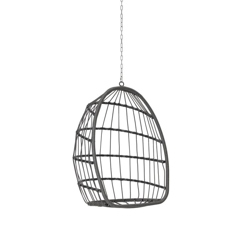PE Rattan Egg Hanging Chair with Cushion