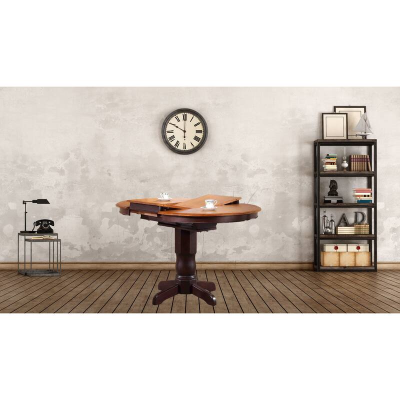 Counter Height Table, 42" x 42" x 60", Whiskey Mocha
