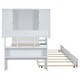 preview thumbnail 5 of 32, Twin Size Platform Bed with Storage Headboard and Footboard, Pull Out Shelves and Twin Size Trundle, Gray White