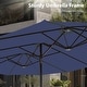 preview thumbnail 6 of 11, MAISON ARTS 15ft Double-Sided Patio Extra Large Twin Umbrella with Base Included