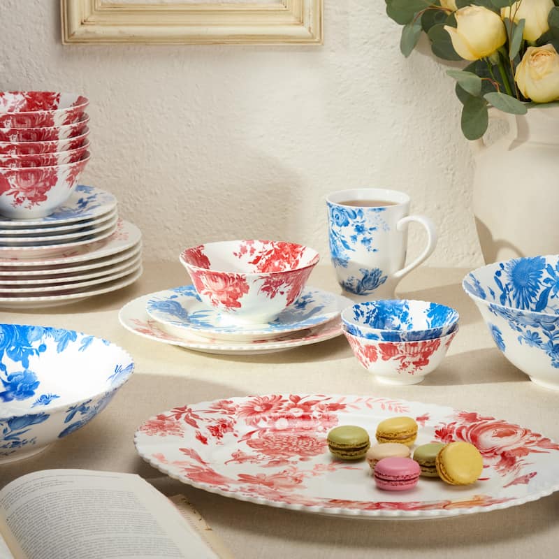 Certified International Pavillion 4.75" All Purpose 14 oz. Bowls, Set of 6 Assorted Designs - 4.75"L x 4.75"W x 2.25"H