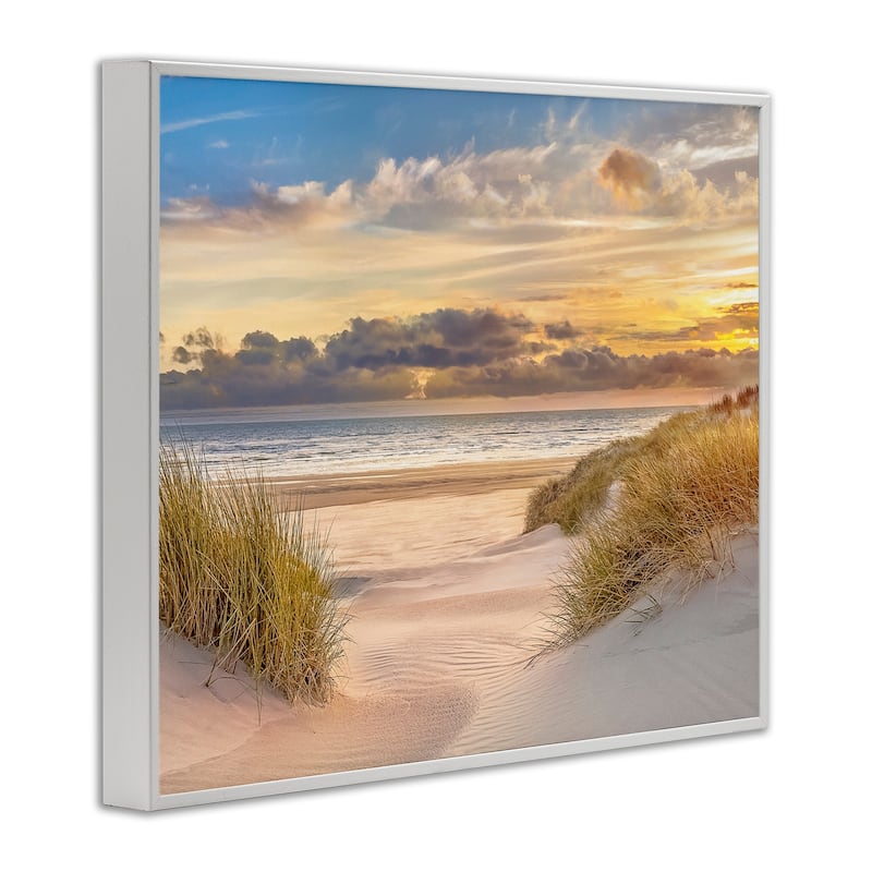 Stupell Serene Beach Between Dunes Framed Giclee Art Design By Mike Calascibetta