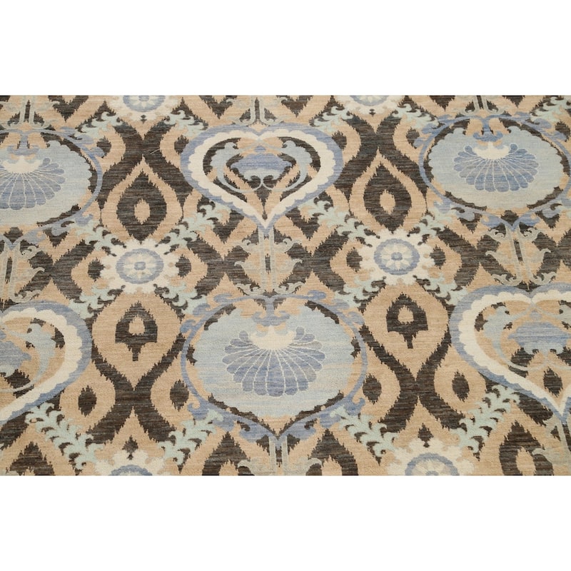 All-over Khotan Oriental Area Rug Wool Hand-knotted Living Room Carpet - 8'9" x 11'9"
